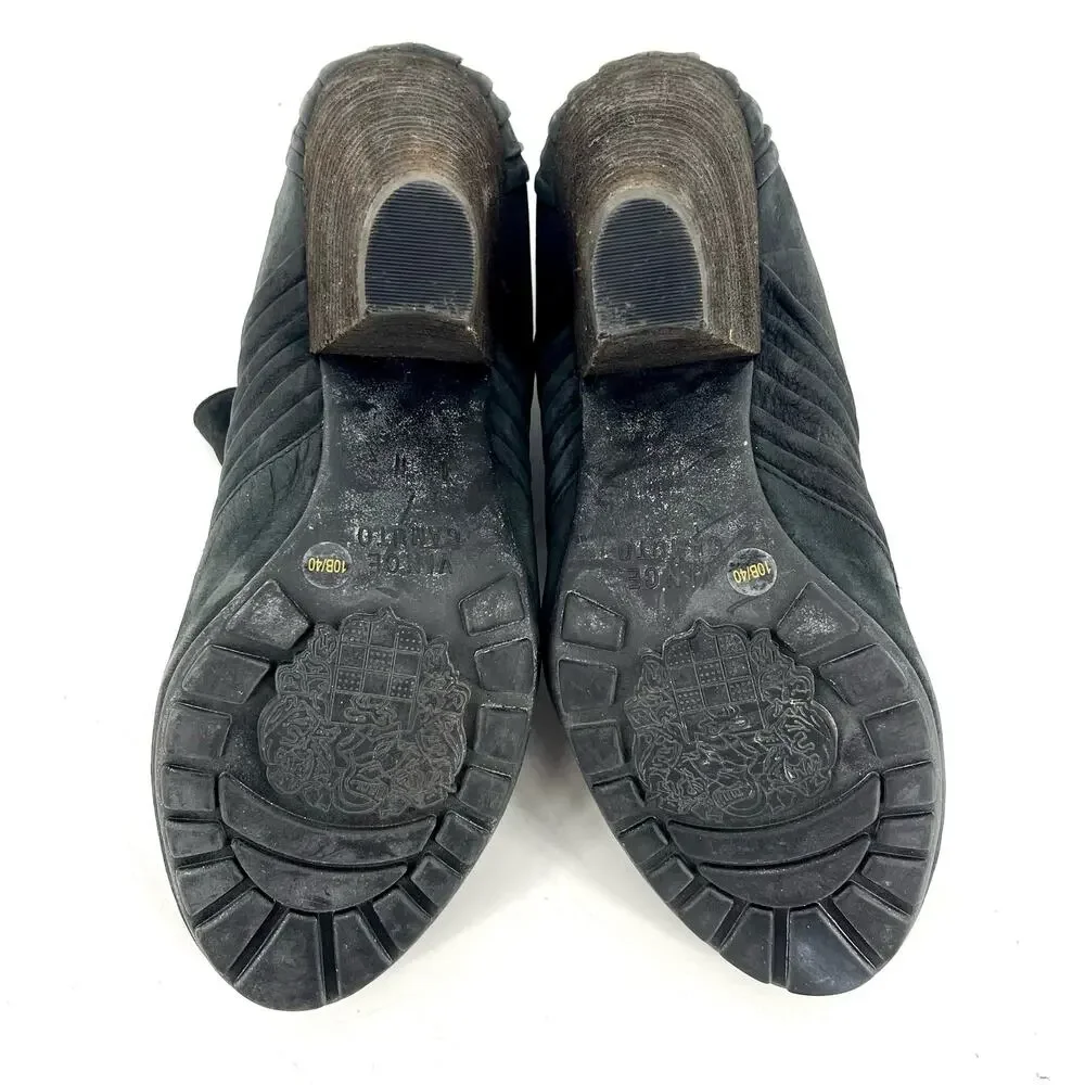 Vince Camuto Bronco Bootie Ankle Leather Black Size‎ 10B
